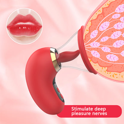 Stimulateur clitoridien à léchage et aspiration de langue Loviss