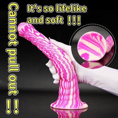 Loviss Silicone Horse Cock Dildo Alien Dong with Suction Cup 11.81 inches