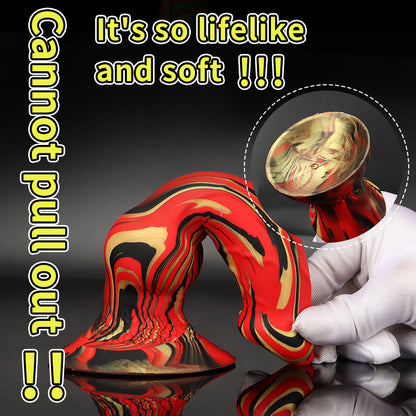 Loviss Silicone Dog Dick Cock Dildo Alien Dong with Suction Cup 7.67 inches