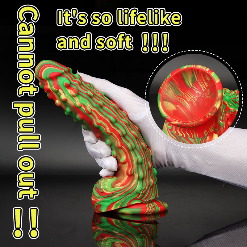 Loviss Silicone Corn Dildo Alien Dong with Suction Cup 8.85 inches