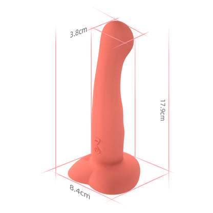 Loviss G-spot Liquid Silicone Suction Cup Rechargeable Vibrator Dildo 7 Inch