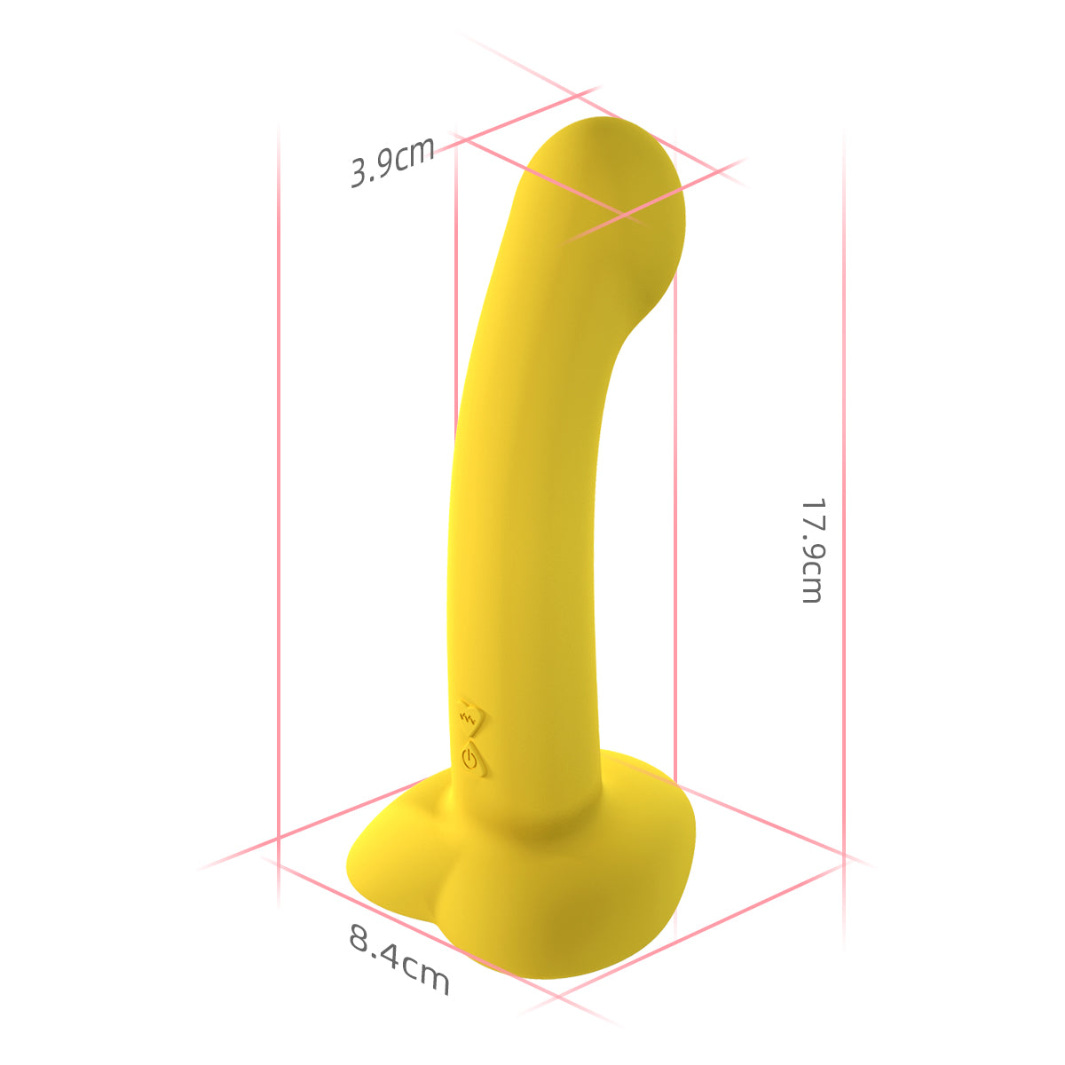 Consolador vibrador recargable con ventosa de silicona líquida curvada Loviss de 7 pulgadas