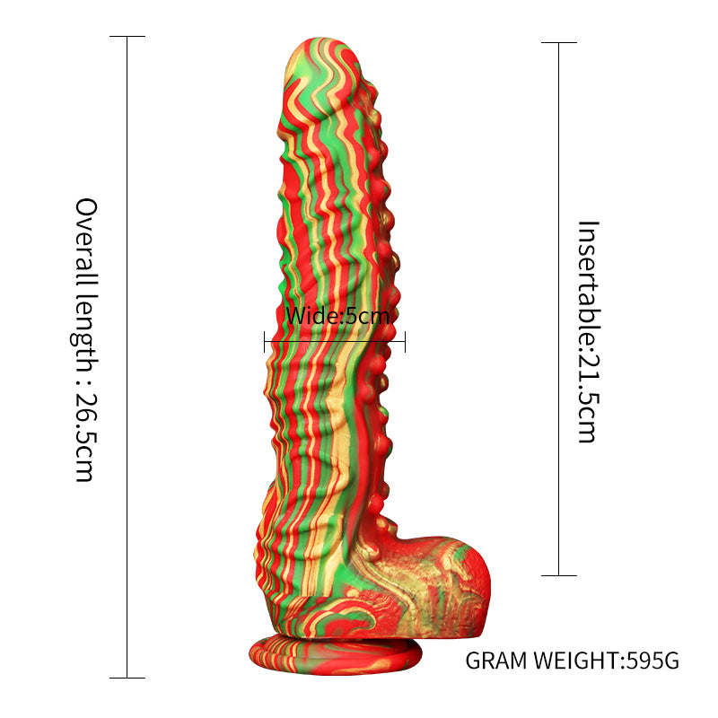 Loviss Silicone Monster Dildo Alien Dong with Suction Cup 10.43 inches