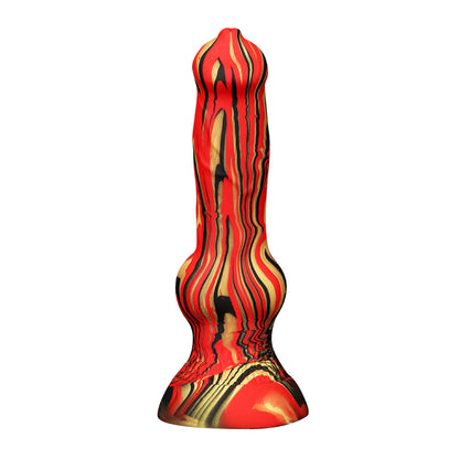 Loviss Silikon-Dildo, Hundeschwanz, Alien Dong, mit Saugnapf, 19,5 cm