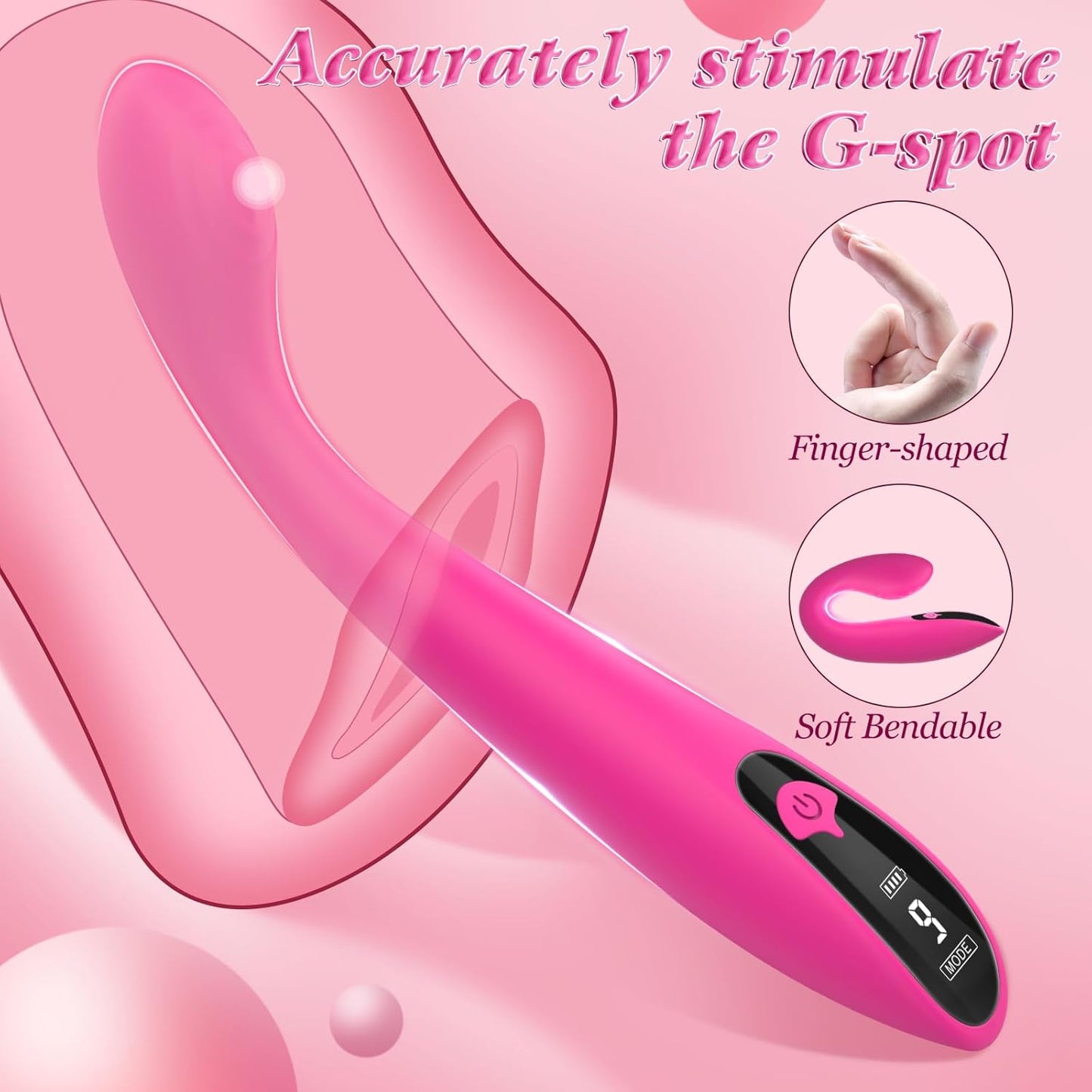 Loviss G-Punkt-Vibrator mit LCD-Display 