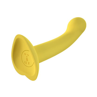 Consolador vibrador recargable con ventosa de silicona líquida curvada Loviss de 7 pulgadas