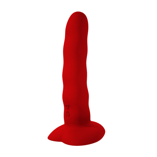 Loviss Ripple Flüssigsilikon Saugnapf Wiederaufladbarer Vibrator Dildo 7,1 Zoll