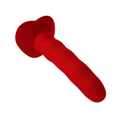 Loviss Ripple Flüssigsilikon Saugnapf Wiederaufladbarer Vibrator Dildo 7,1 Zoll