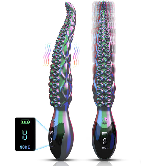 Loviss Tentakel-Dildo, 10,6 Zoll, riesiger Monster-Analplug mit LED-Anzeige