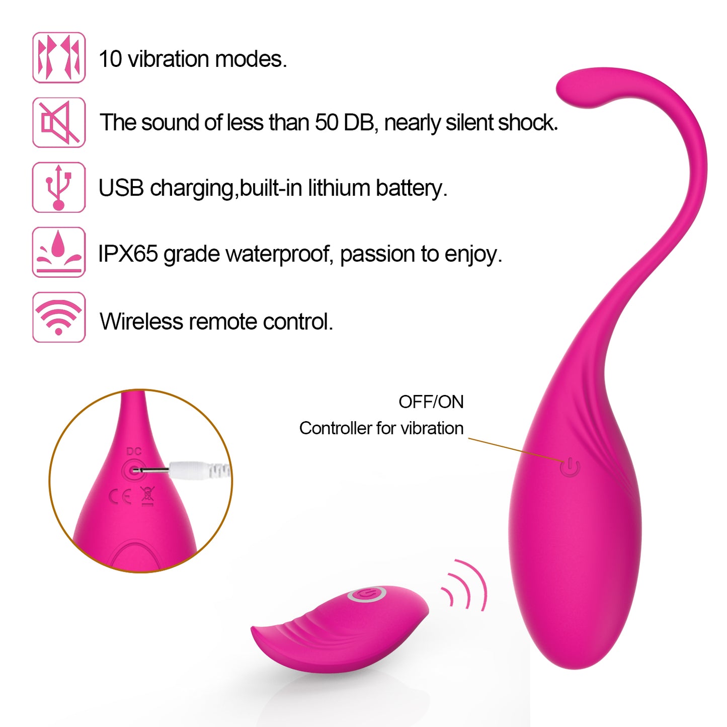 Wearable Panty Vibrating Panties Vibrator Vagina Kegel 10 Speeds Vibrator with Remote Control G-spot Bullet Toys For Women