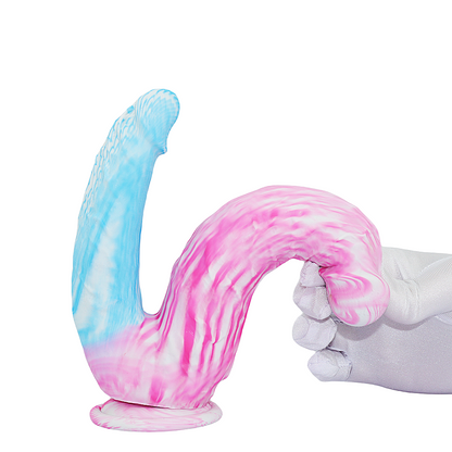 Loviss - Realistischer, farbenfroher Dildo mit zwei Enden aus Silikon