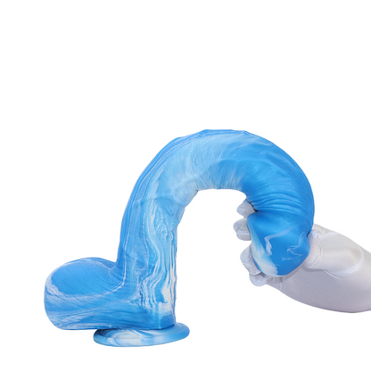 Loviss Silicone Large Curve Realistic Dilido with Suction Cup Insertable Length 10.6 inches