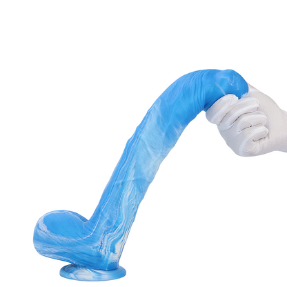 Loviss Silicone Large Curve Realistic Dilido with Suction Cup Insertable Length 10.6 inches