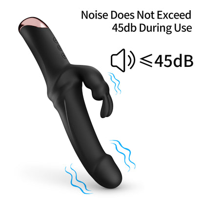 Rabbit Vibrator Clitoris and G-Spot with 10 Vibration Modes Waterproof Rabbit Dildo Vibrators Silent Erotic Fur G-Spot Vaginal Massage Sex Toys Suitable for Women and Couples