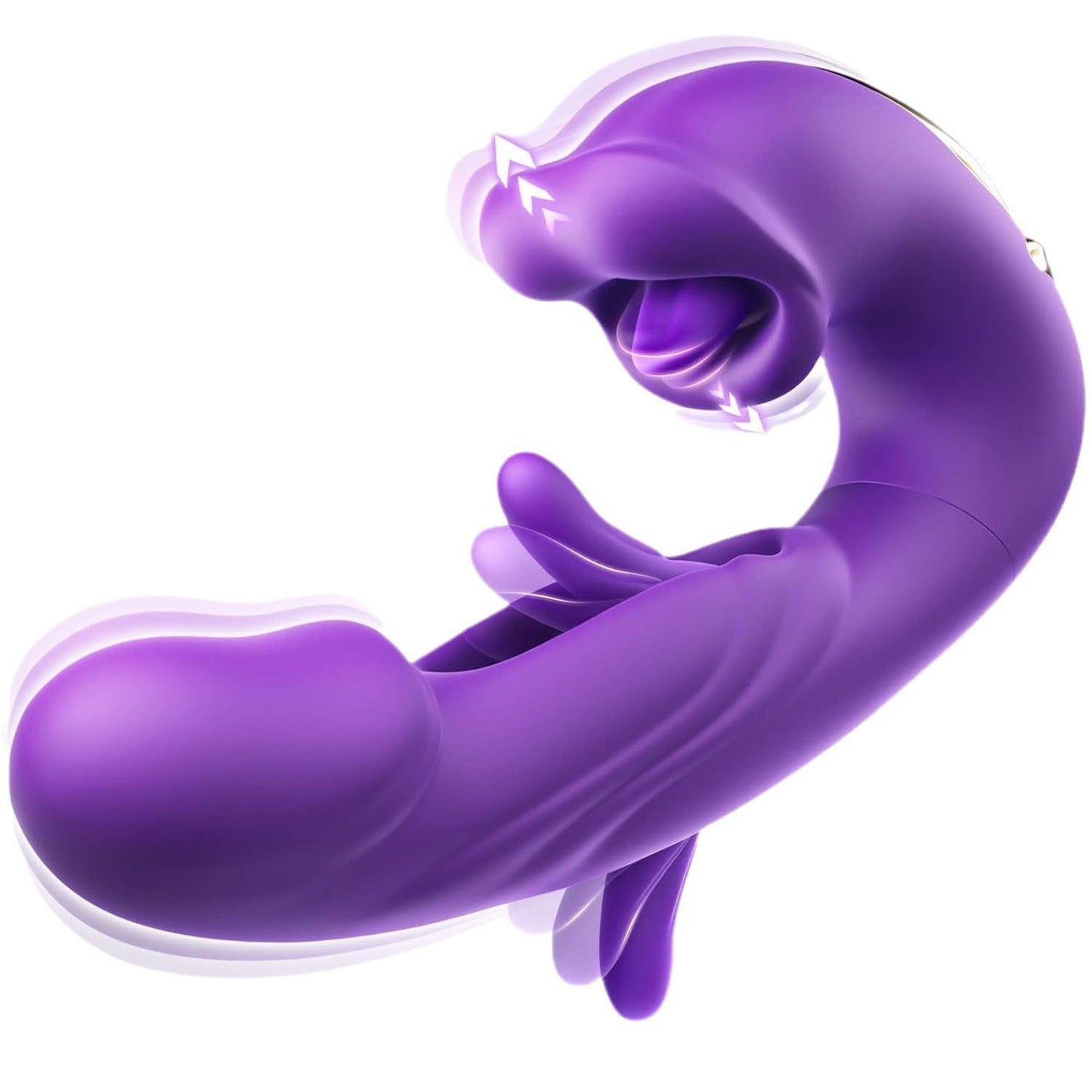 Vibrador para lamer el clítoris y el punto G con forma de aleta de Loviss Tongue Licking