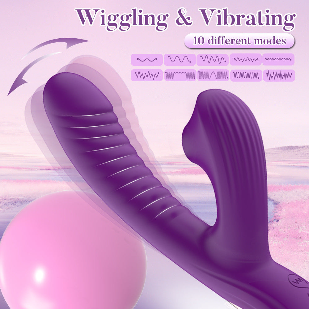 Vibrador de succión tipo conejo Loviss Beta Come-Hither para estimulación del punto G del clítoris 