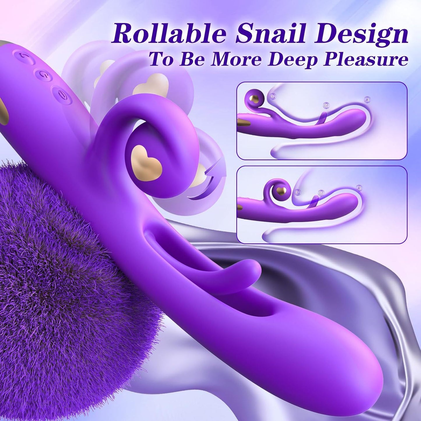 Loviss G Spot Vibrator Dildo Flapper Rabbit With 10 Vibration 7 Flapping Modes