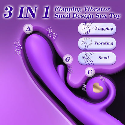 Loviss G Spot Vibrator Dildo Flapper Rabbit With 10 Vibration 7 Flapping Modes