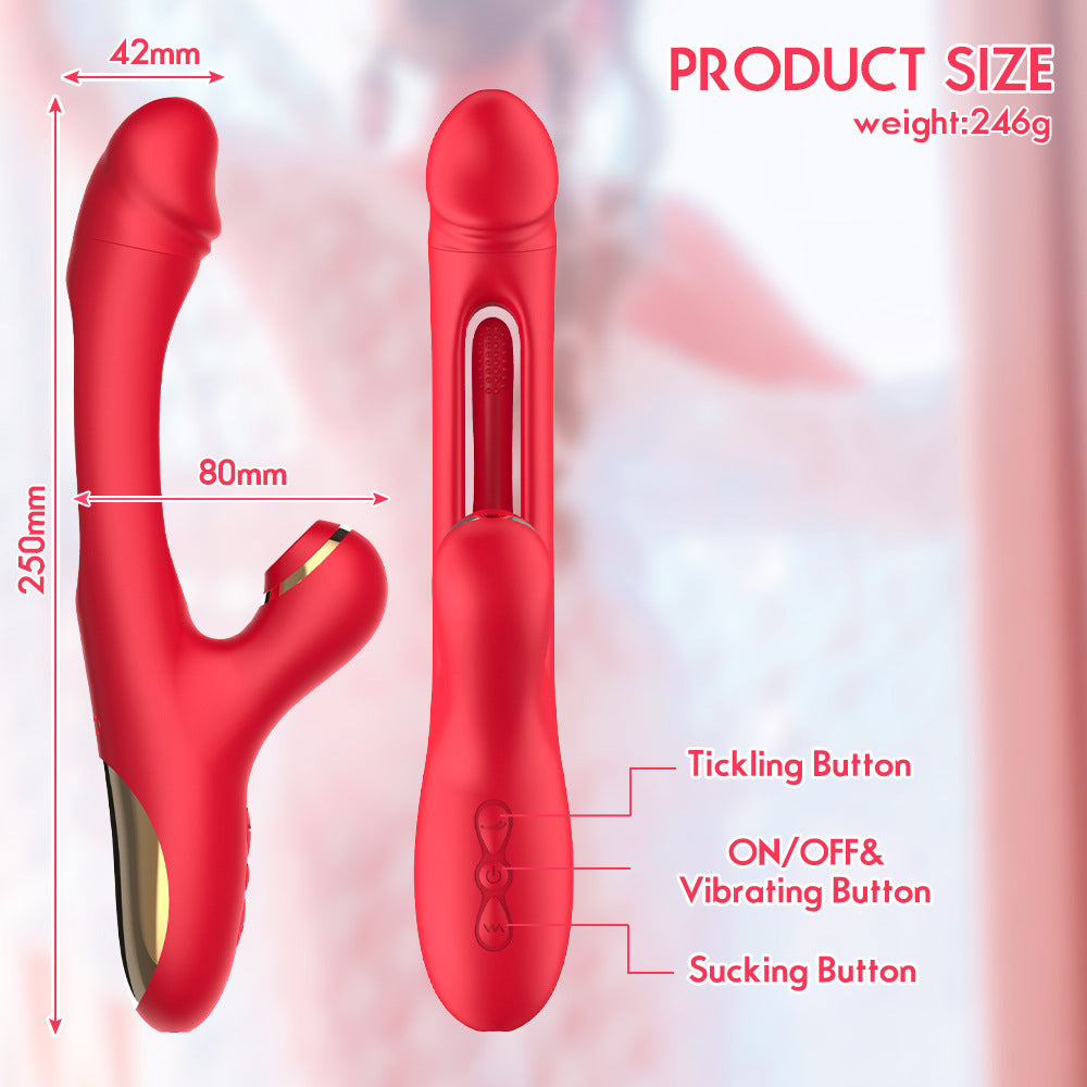 Loviss G-spot Flapper Vibrator Rabbit Stimulator with Suction