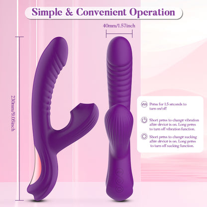 Vibrador de succión tipo conejo Loviss Beta Come-Hither para estimulación del punto G del clítoris 