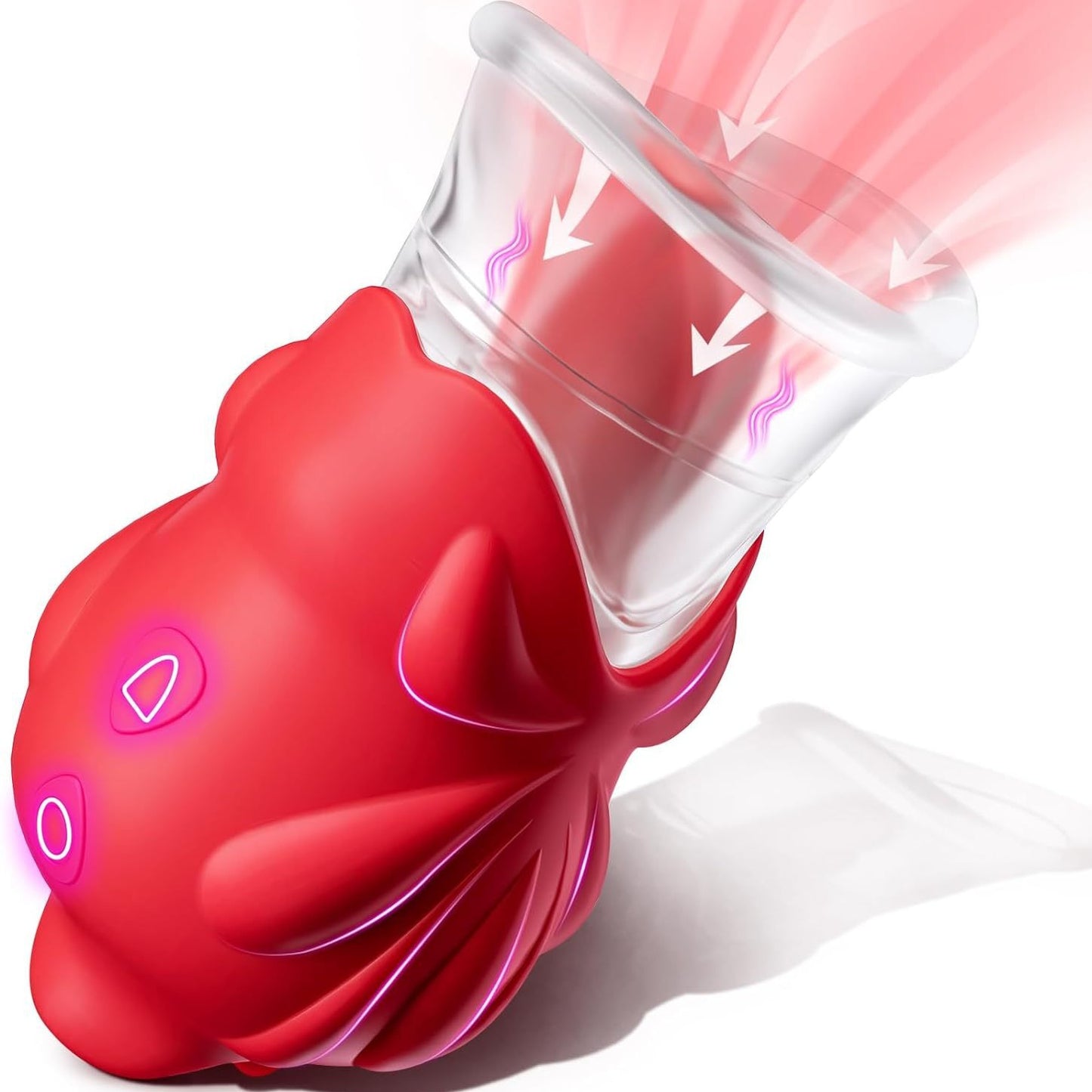 Vibradores de rosas para lamer la lengua Loviss con 10 vibraciones de succión, masajeador de pezones estimulador de clítoris y punto G