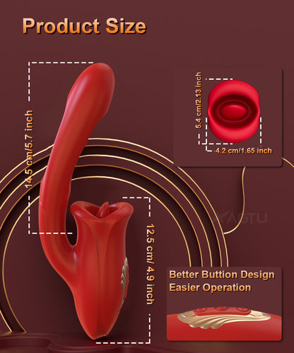 Loviss Zungenlippen-Flattern-Flimmer-G-Punkt-Vibrator