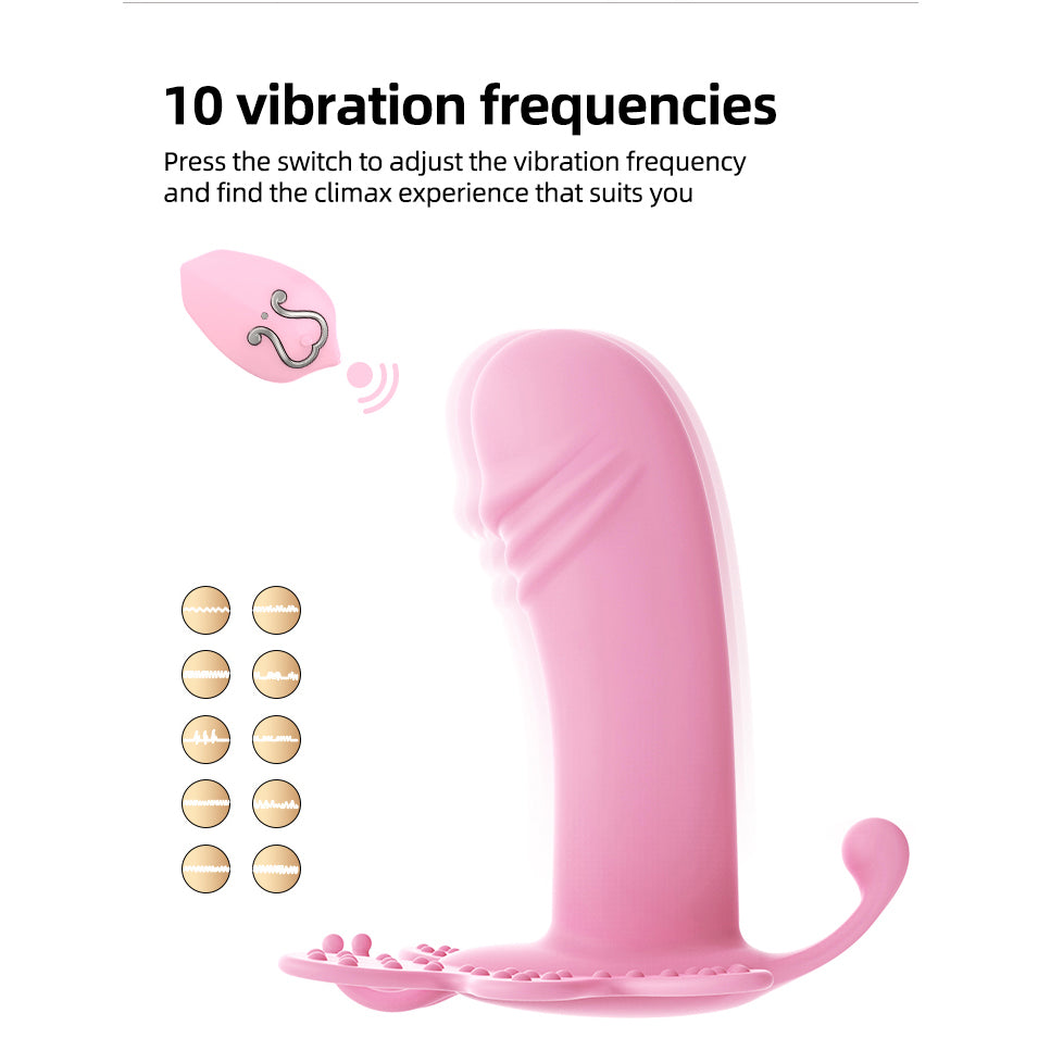 Erotische Vagina Tragbarer Vibrator 10 Geschwindigkeiten Vibrierender Klitoris-Stimulator Sexspielzeug Panty Vibes