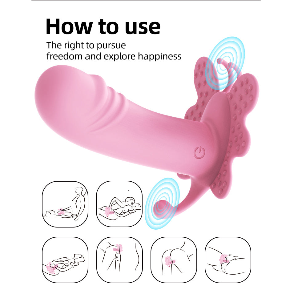 Erotische Vagina Tragbarer Vibrator 10 Geschwindigkeiten Vibrierender Klitoris-Stimulator Sexspielzeug Panty Vibes