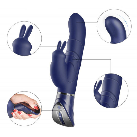 Leistungsstarker Premium-Kaninchen-Vibrator, Doppelmotor-Massagegerät, Sexspielzeug