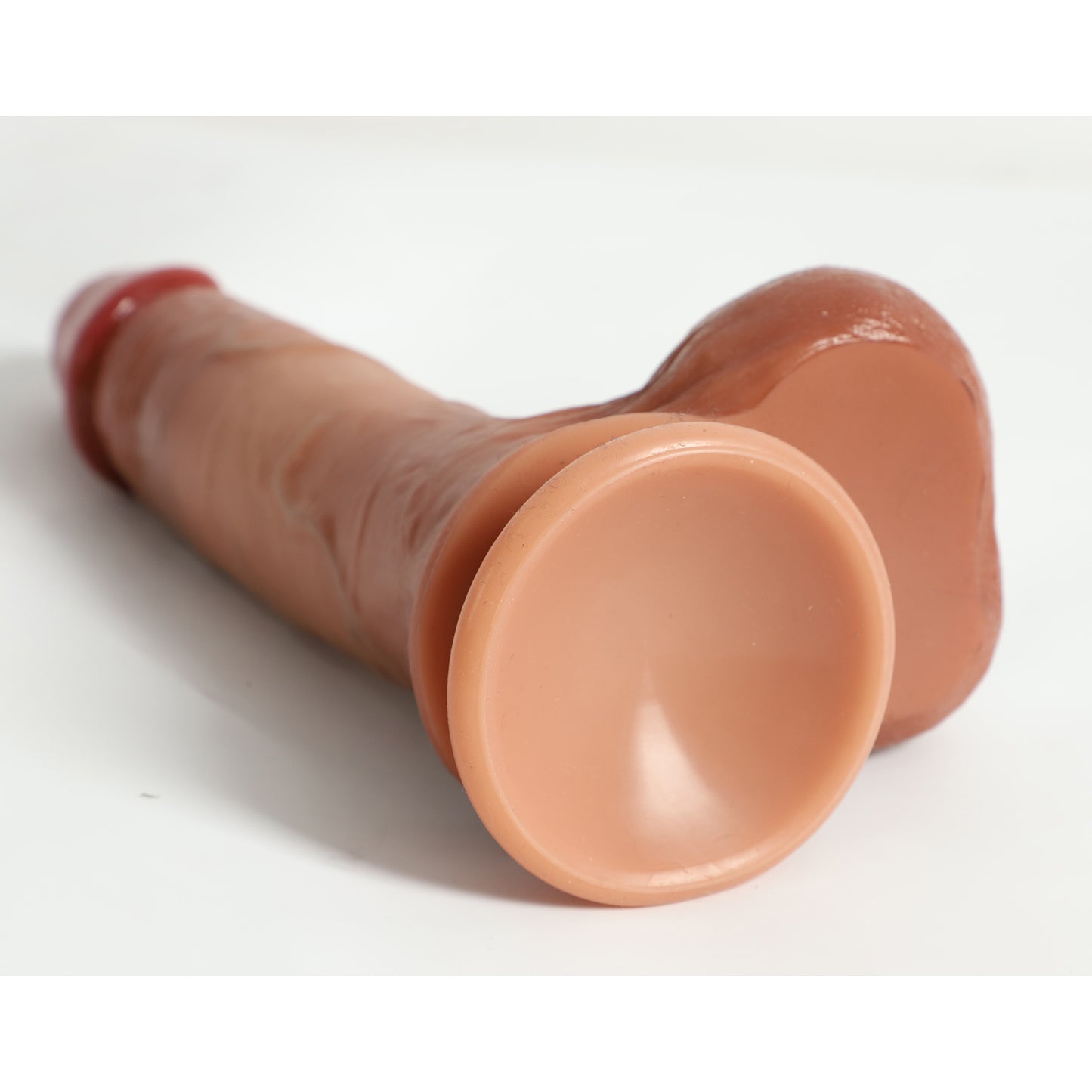 Consolador de silicona realista Material seguro para el cuerpo Ventosa fuerte Consolador anal grueso realista ultra suave para hombres Estimulador de punto G con eje curvo y bolas Entrenador de garganta Juguete sexual para mujeres