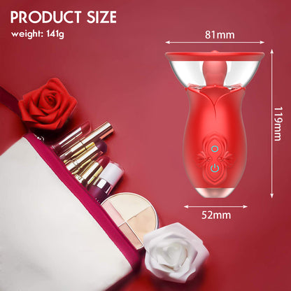 Vibrator 3-Frequency Tongue Vibration + 3-Frequency Suction Female Masturbation Device Adult Fun Sex Toy