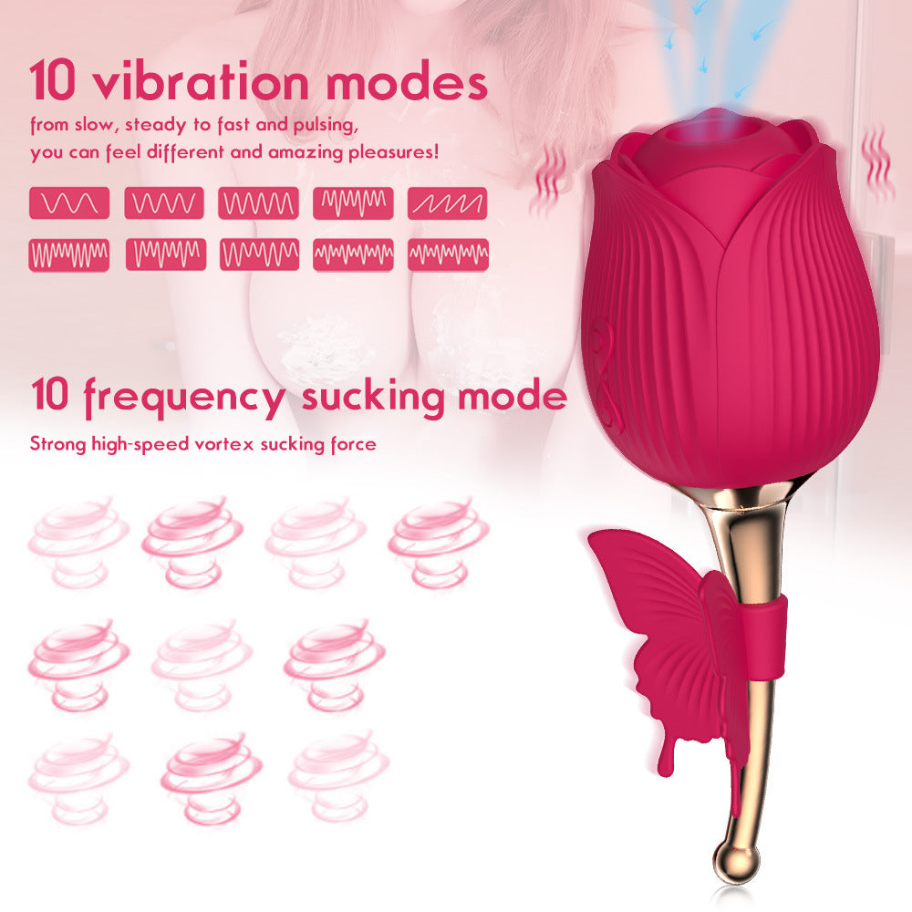 Rose Sucker Sucking Breast Vibration Teasing Vibrator Female Masturbat –  LOVISS