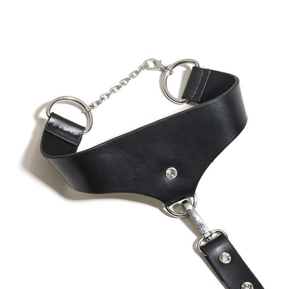 Cortex Set Handcuffs Sex Toy Toys Bondage Fetish Leather Neck cuffs Harness Gay Leather Tights Bondage Kit Adjustable