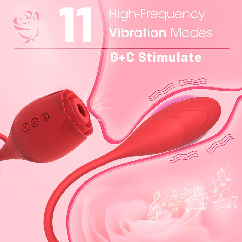 Cola de succión Rose Vibrating Massager Bullet Vibrator Sex Toy