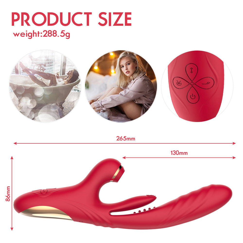 Loviss Thrusting Flapper Suction Drei-in-Eins-Rabbit-Tapping-Vibrator