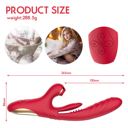 Loviss Thrusting Flapper Suction Drei-in-Eins-Rabbit-Tapping-Vibrator