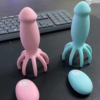 Octopus Remote Controlled Dual Head 8 tentacles Vibration Dildo Vibrator