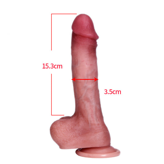 Realistic Dildo for Women: Realistic Suction Cup Anal Dildo for Men Soft Silicone Dildo Adult Sex Toys with Balls for Beginner G-spot Prostate Play